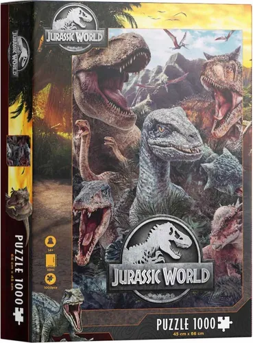 SD Toys Puzzle Jurassic World Poster - 1000 Teile Puzzlespaß für Dinosaurier-Fans, ab 3 Jahren geeignet