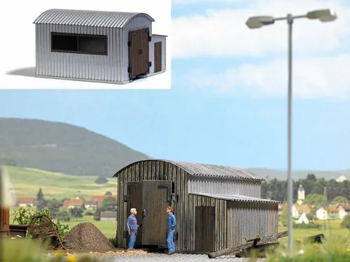 Busch 12382 Wellblech Lokschuppen zur Feldbahn H0f Neu