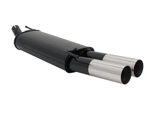 Novus Sportauspuff für VW Golf 3 / Golf 4 Cabrio - 2x76mm RL-Design - Schalldämpfer mit sportlichem Design, optimiert für besseren Klang und Leistung für VW Golf 3 und 4 Cabrio.