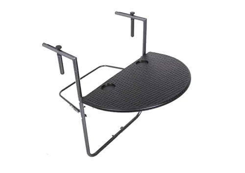 Jardinion Klapptisch in Rattan-Optik - Beistelltisch in eleganter Rattan-Optik, platzsparend und bis zu 20kg belastbar – ideal für Balkon, Terrasse oder kleine Küchen.