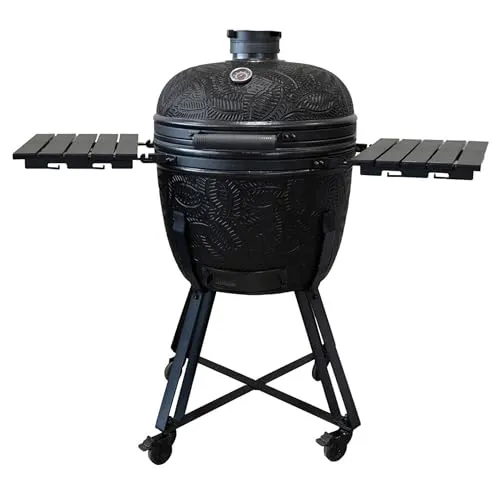 Barbecook Kamado-Grill Kamal 2.0, Grillen, Räuchern, Dünsten und Braten, Extra Large, schwarz, 138x84x123cm