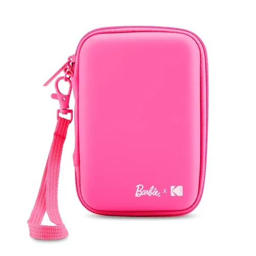 Barbie x Kodak Eva-Tasche mit abnehmbarem Gurt und integriertem Netzfach, kompatibel mit Barbie x Kodak Printomatic oder Step Slim Fotodrucker, Pink (nur Tasche)
