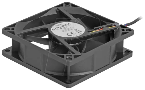 DELOCK 67301 - Axiallüfter, 24 V DC, 80 x 80 x 25 mm, schwarz