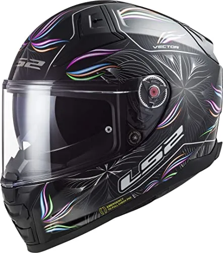 LS2 FF811 Vector II Tropical Helm, schwarz-weiss, Größe 2XL