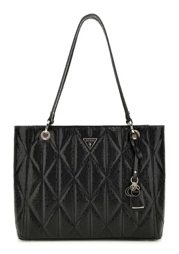 GUESS Aldina Noel Tote Bag - Stilvolle Schultertasche in Schwarz - Elegante Schultertasche für Damen, ideal für die Freizeit. Mit praktischem Reißverschluss und auffälligem Logo-Design. Hochwertiges Material für Langlebigkeit und Stil.