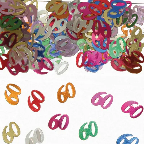 Zahlen-Konfetti Ziffer 60 Streu-Dekoration Geburtstagskonfetti Tisch-Konfetti