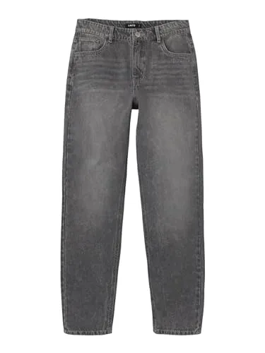 Name It Regular-fit-Jeans für Kinder - Baby-Hosen aus 100% Baumwolle, unifarben in Grau, ideal für vielseitige Outfits und bequemes Tragen.