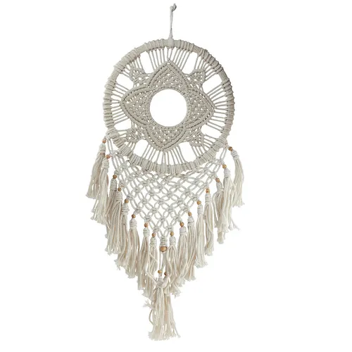Makramee Wandbehang Traumfänger für Boho Deko - Stilvoller Makramee Wandbehang aus Baumwolle, perfekt für die Gestaltung von Wohnzimmer und Schlafzimmer. Mit einem einzigartigen Design bringt er Wärme und Gemütlichkeit in Ihr Zuhause.
