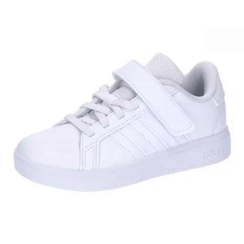 adidas Grand Court 2.0 Kinder Tennisschuhe - Sneaker für Jungen mit regulärer Passform, aus recyceltem Synthetikleder und einer bequemen Gummi-Cupsohle für optimalen Tragekomfort.