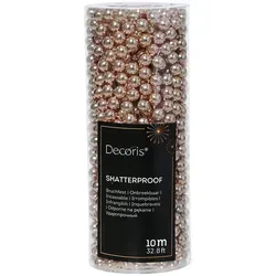 10m Perlenkette 8mm Perlenband Perlengirlande Weihnachtsbaumdeko Hochzeit rosa