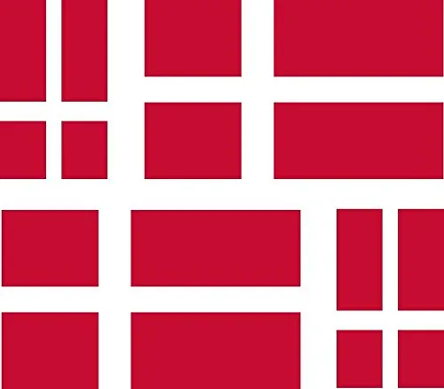 Akachafactory 4 x selbstklebend Sticker Auto Moto Koffer Laptop Flagge Dänemark Dänisch