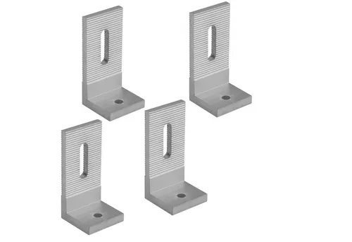 avoltik Solarmodul-Halterung Verbindungswinkel 90° Fuß L Halter Schieneverbinder Verbinder, (4, 6, 10 oder 50er Set Verbindungswinkel 90° L Halter Schieneverbinder, 4-tlg., 4, 6, 10 oder 50er Set Verbindungswinkel 90° L Halter Schieneverbinder, Farbe silber)