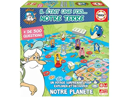Educa - Gesellschaftsspiel - Es war einmal ... unsere Erde - Das Spiel | Brettspiele für Kinder und die ganze Familie. Entwicklung, Agilität und Spaß (19176)