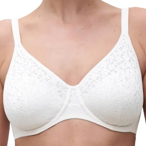 Chantelle Easy Feel Norah Bügel-BH 90C Weiß - Eleganter Bügel-BH mit leicht transparentem Obercup. Für optimalen Tragekomfort und individuelle Anpassung dank verstellbarer Träger. Ideal für jeden Tag! Weitere Größen verfügbar.