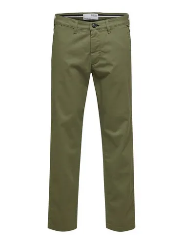 Selected Homme Herren Chino Hose MILES FLEX Slim Fit Grün - Herren-Stoffhose mit Slim Fit, farbecht und bequem, ideal für jeden Anlass – die perfekte Kombination aus Stil und Komfort.