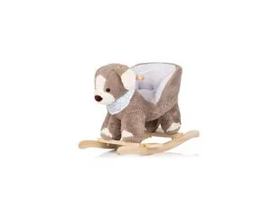 Chipolino Schaukeltier Sitz Musik Holz Plüsch - Das Chipolino Schaukeltier aus stabilem Holz sorgt für sicheren Spielspaß ab 10 Monaten. Mit weichem Plüschbezug und gepolstertem Sitz bietet es Komfort und Halt für kleine Abenteurer.