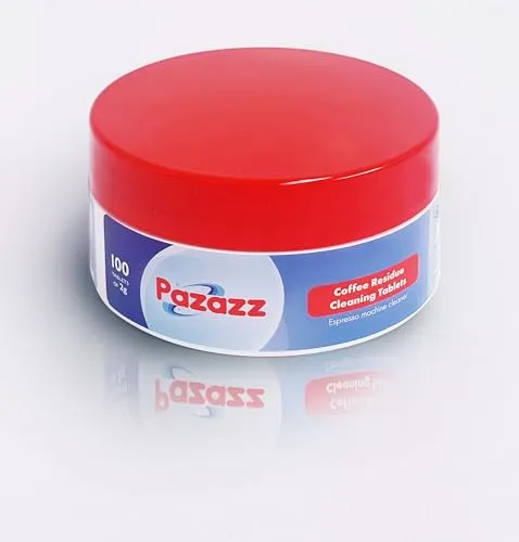 Pazazz Reinigungstabletten für Kaffeemaschinen – Entfernen Kaffeeöle & Rückstände, 100 x 2 g (Nicht zum Entkalken)