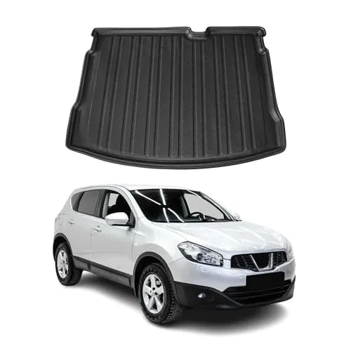 Kofferraumwanne für Nissan Qashqai J10 2006-2014 - Kofferraummatten für Nissan Qashqai J10, perfekt passgenau, wasserdicht und rutschfest für mehr Sicherheit. Leicht zu reinigen und beständig gegen Chemikalien und UV-Schäden.