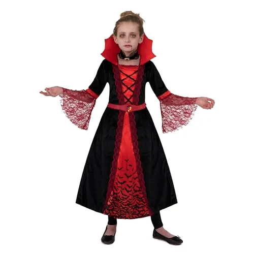 Spooktacular Creations Vampir-Kostüm für Mädchen, Prinzessin, für Halloween, Größe M (8-10 Jahre).