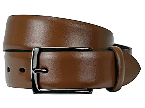 Lloyd Men's Leather Belt 35 mm Dark Buckle - Cognac, size: 120