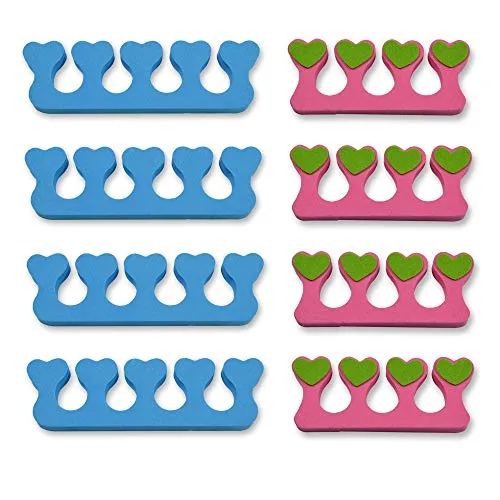 K-Pro Zehenspreizer & Fingerspreizer Set – 8 Stück weiche Abstandhalter aus Schaumstoff für Finger- und Fußnägel – ideal zum Lackieren, für Maniküre, Pediküre & Nailart – flexibel & wiederverwendbar