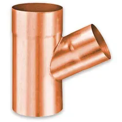 Fallrohrabzweig 72° Grömo aus Kupfer - Ø 100/100mm - Sonstige Elektroinstallationsartikel, langlebig und korrosionsbeständig für effektive Regenwasserableitung