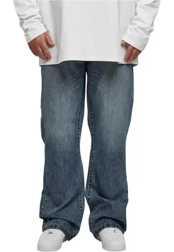 Urban Classics Flared Jeans Männer Jeans blau W34L34 100% Baumwolle Basics