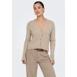 ONLY Onlkatia V-Neck Strickjacke - Strickjacke für Damen im American Fit mit V-Ausschnitt und gerippten Details, perfekt für lässige und stilvolle Looks.