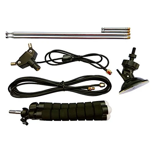 RTL-SDR Blog Multipurpose Dipole Antenna Kit - Radio-Antennen – Vielseitiges Dipolantennen-Kit mit flexibler Stativhalterung und mehreren Teleskopantennen für optimale Empfangsleistung.