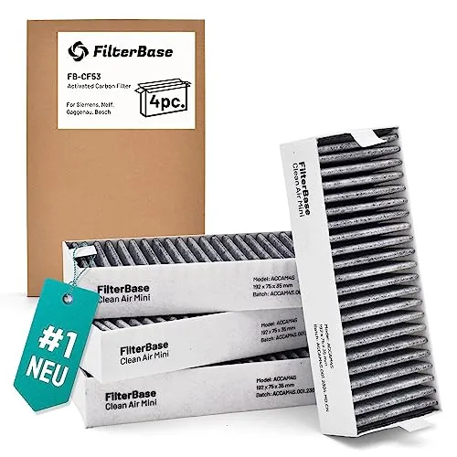 FilterBase® Aktivkohlefilter 4er Set von FILTERBASE