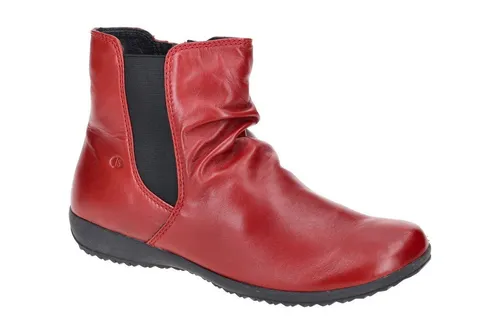 Josef Seibel Naly 31, rote Stiefelette für Damen - Wanderschuhe aus langlebigem Nappa-Leder, warm gefüttert für kalte Tage, mit einfachem Reißverschluss und robuster AGO Fertigung - ideal für den normalen Fuß.