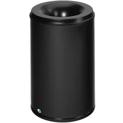 Papierkorb VAR Mülleimer feuersicher 110 L schwarz von VAR