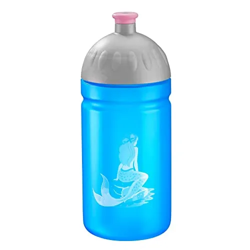 Step by Step Trinkflasche „Mermaid Bella“,blau, auslaufsicher, spülmaschinenfest, BPA-frei, für Schule, Kindergarten, heiße und kohlensäurehaltigen Getränke, für Jungen und Mädchen, 0,5 Liter