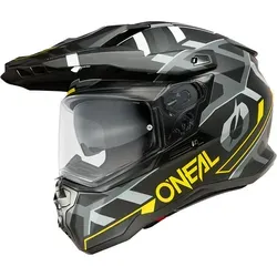 O'Neal D-SRS Square S25 Endurohelm - Matt Schwarz/Neon-Gelb/Grau - Größe M - Motorradhelm mit robuster ABS-Außenschale, integrierter Sonnenblende und Pinlock-Vorbereitung für optimalen Schutz und Fahrkomfort auf jedem Abenteuer.