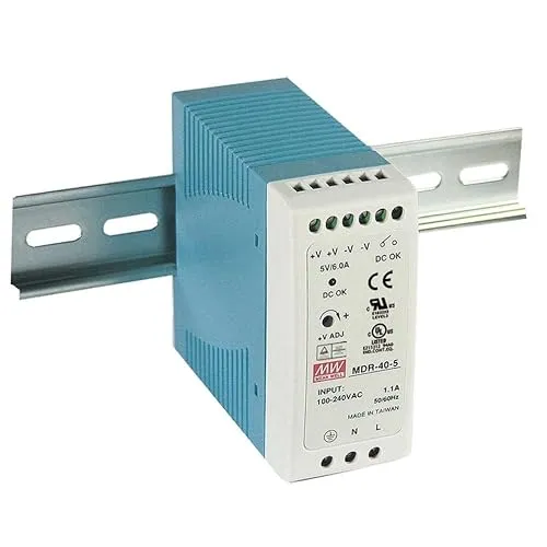 WITTKOWARE MDR-40-24 Hutschienen-Schaltnetzteil, Ausgang 24V/DC (24~30V einstellbar mit Poti), max. 1,74A, 40,8W