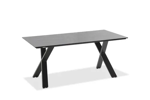 Natur24 Gartentisch Noha 220x95 cm – Wetterfester HPL Tisch mit Aluminiumgestell - Eleganter Gartentisch in Granitoptik, 220 x 95 cm, mit pflegeleichter HPL-Platte und robustem Aluminiumgestell. Ideal für den Outdoor-Bereich und sorgt für viel Beinfreiheit.