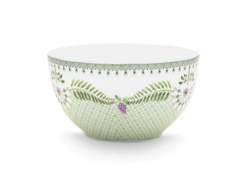 PiP Studio Schale Lily&Lotus Tiles Light Green Bowl 15cm, Porzellan, (Schüsseln & Schalen)