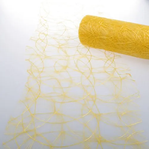 Deko AS GmbH Sizoweb Tischband Wellenschnitt Sonnengelb 25m - Tischläufer aus semitransparentem Sizoweb – ideal für Hochzeiten und Feste. Verleihen Sie Ihrem Tisch mit diesem stilvollen Wellenschnitt-Band einen besonderen Akzent!