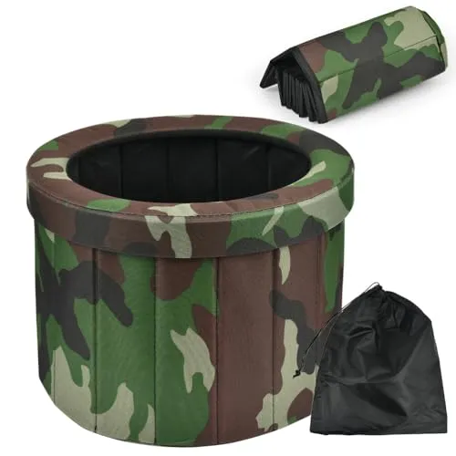 Tragbare Klapptoilette für Camping, max. 150 kg - Camping-Toiletten - Ideal für Outdoor-Abenteuer, platzsparend und robust, mit einer Tragfähigkeit von 150 kg und nur 1 kg Gewicht.