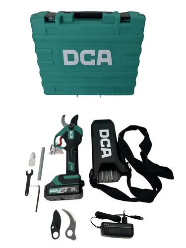 DCA Akku Astschere 20V, bürstenlos, max. 35 mm, elektrische Gartenschere mit 2,0