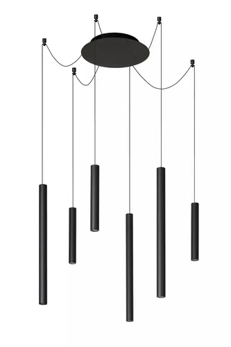 Produktbild Lucide LED Pendel Leuchte Lorenz 6 flg. schwarz