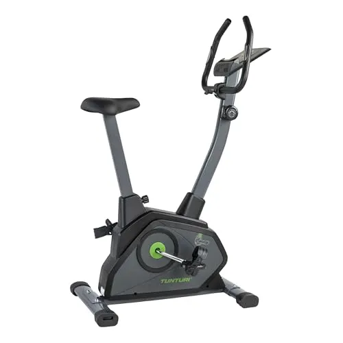 Tunturi Cardio Fit B35 Heimtrainer Fahrrad/Fitnessfahrrad/Hometrainer Fahrrad Trainer mit LCD-Bildschirmanzeige und Tablethalterung - Schwarz
