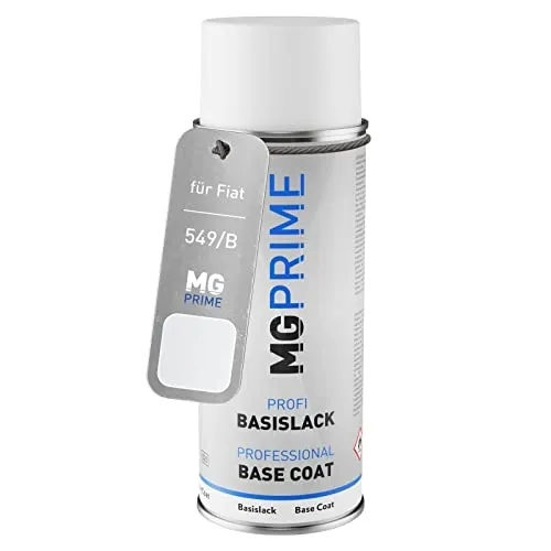 MG PRIME Autolack Spraydose für Fiat 549/B / 549 Bianco/Ducato Weiss Basislack Sprühdose 400ml