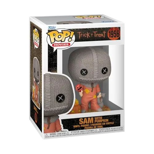 Funko Pop! Movies: Sam mit Kürbis – Trick R Treat – Sammlerfigur aus Vinyl – Geschenkidee – Offizielles Merchandise – Spielzeug für Kinder und Erwachsene – Horrorfans