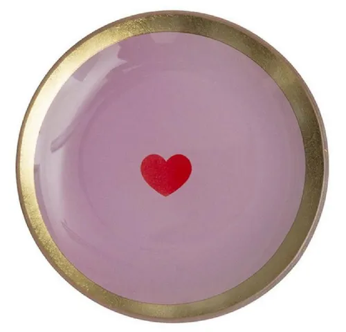 Giftcompany Servierschale Glasteller Love Plates Herz Rosa (10cm)