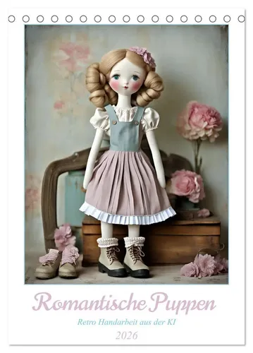 Christine Aka Stine1 | Romantische Puppen Tischkalender 2026 - Schöner Tischkalender im DIN A5 Format, ideal für Kunst- und Lifestyle-Liebhaber. Mit 14 Seiten voller kreativer Inspiration, perfekt für Ihr Zuhause oder als Geschenk.