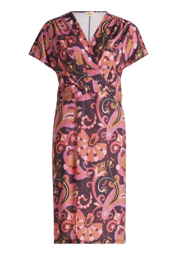 Jerseykleid CARTOON – Feminines Wickel-Design - Damenkleid in Größe 38 mit figurbetonter Passform und modernem grafischen Print. Ideal für Freizeit und besondere Anlässe!