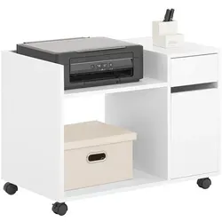 SoBuy Aktenschrank ASK02 - Praktischer Aktenschrankwagen mit Druckertisch - Aktenschrank mit 5 Fächern und 1 Schublade, ideal für Home Office oder Büro. Leicht zu montieren und platzsparend mit kompakten Maßen (72x54x40 cm).