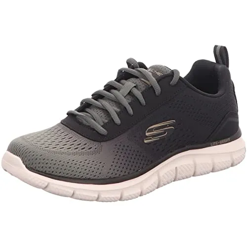 Skechers Men's Track Ripkent Sneaker - Olive Textile/Black Trim - Herren-Sneaker aus strapazierfähigem Material, ideal für Komfort und Stil im Alltag.