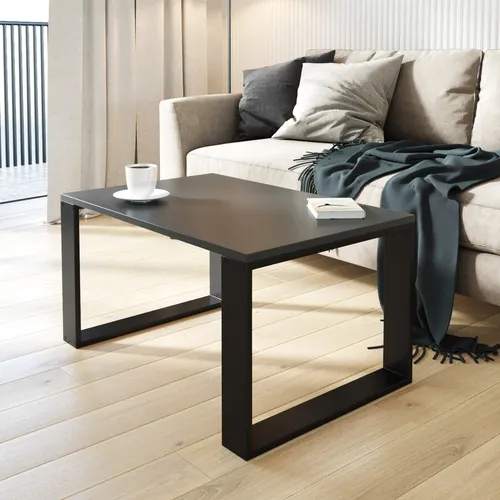 AKKE Anthrazit Couchtisch mit schwarzen Beinen 50x50x45 cm in grau von AKKE